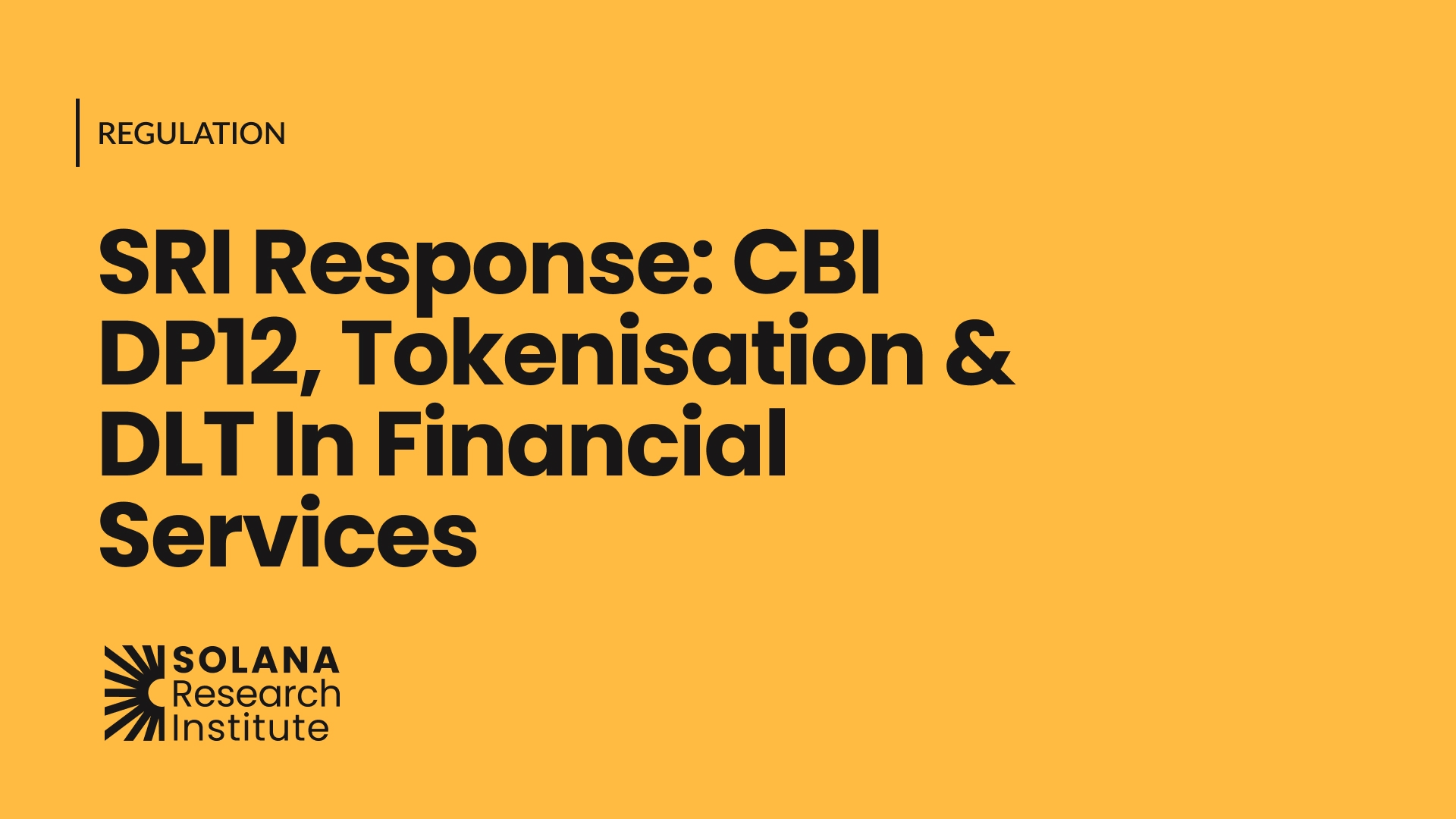 Central Bank of Ireland on Tokenisation: A Response | SRI
